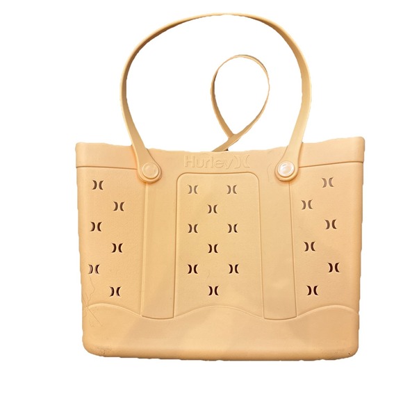 Hurley Surf & Enjoy Papaya Orange Tote Plastic Waterproof  19 X 9.4 X 14 NWT - Picture 1 of 6